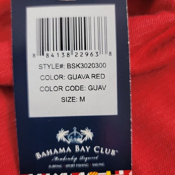 Bahama Bay Club Men’s Guava Red Crew Neck Short Sleeve T-Shirt – Size Medium NWT - Picture 13 of 14